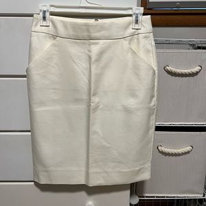 J.Crew White Pencil Skirt